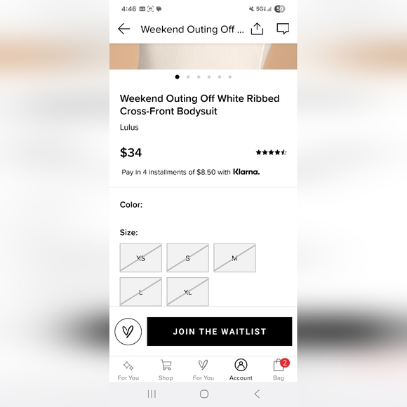NWT LULUS Cross Front Bodysuit - Picture 10 of 10